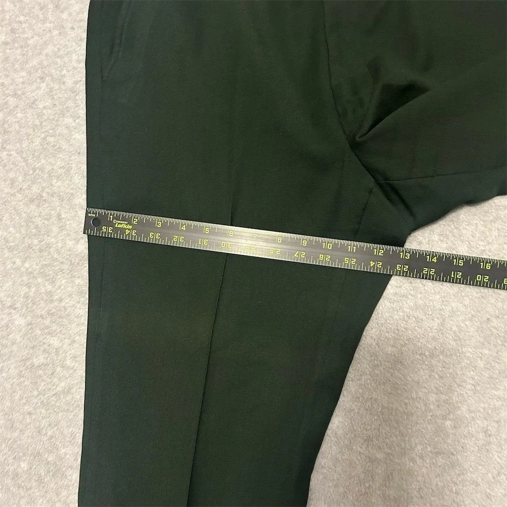 Vintage Corbin Pants Men's 36 Green Dress Prime Flannel Straight Mac Hugh Inc.